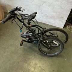 【Panasonic】パナソニック 電動アシスト自転車 BE-ELW072AB2 オフタイム モーターアシスト 電動自転車 折りたたみ自転車 ブラック Y1343の画像
