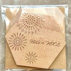 FLAdeVOCE フラデヴォーチェ　木製　コースター　ノベルティの画像