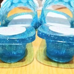 【処分】☆美品☆こども靴☆キラキラお花サンダル☆の画像