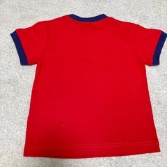 Bad Chip のりものTシャツ　100サイズ　赤の画像