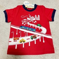 Bad Chip のりものTシャツ　100サイズ　赤