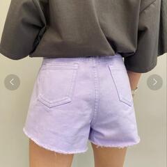 未使用美品♡　ROXY/ロキシー ハイウエスト カラーショートパンツ　ブルーの画像