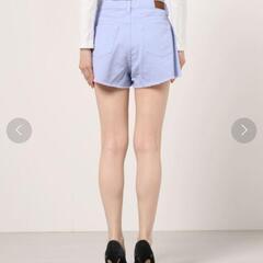 未使用美品♡　ROXY/ロキシー ハイウエスト カラーショートパンツ　ブルーの画像