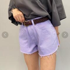 未使用美品♡　ROXY/ロキシー ハイウエスト カラーショートパンツ　ブルーの画像