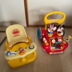 　アンパンマンおふろチェア　バスチェア　ミッキーミニー手押し車の画像