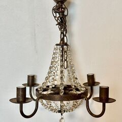 アンティーク調 アクリル クリスタル シャンデリア LED 照明...