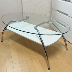 ニトリ　ガラス　ローテーブル