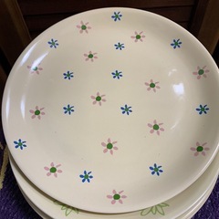 陶器製　柄違いの大皿5枚セット の画像