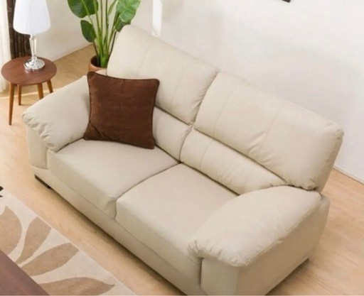 【美品/解体から】2人用本革ソファ