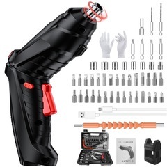 【新品未使用】電動ドライバー 4.2V 3.5N.m 工具セット...