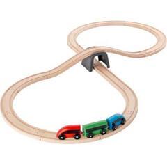 IKEA 木の電車 知育玩具の画像