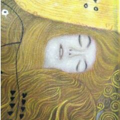 グスタフ　クリムト　絵画　「 水蛇Ⅰ 」　複製画　有名絵画　肖像画　抽象的な女性　芸術　模写　アート　インテリアの画像