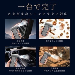 【新品未使用】電動エアダスター ブロワー 洗車 小型 コードレス 超軽量 大容量バッテリーの画像