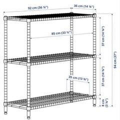 IKEA イケア　OMAR オマル  2セット　シルバー　収納棚　シェルフ　ラックの画像