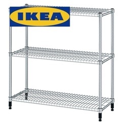 IKEA イケア　OMAR オマル  2セット　シルバー　収納棚　シェルフ　ラックの画像