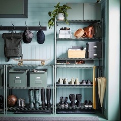 IKEA イケア　OMAR オマル  2セット　シルバー　収納棚　シェルフ　ラックの画像
