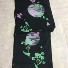 【浴衣単品】 黒系素敵な柄
