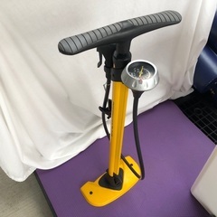 ロードバイク用 空気入れ（イエロー）