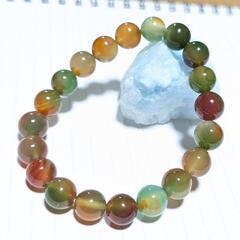 ●17.5cm●ツヤぷる孔雀瑪瑙ブレスレット●