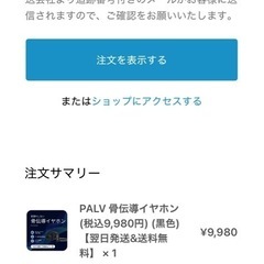 【開封未使用】PALV Earwear　骨伝導イヤホンの画像