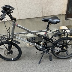 DOPPEL GANGER 自転車 黒、グレー、リアボックス付き