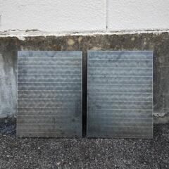 ★引き取り限定★無料★ 縞鋼板【2枚】チェッカープレート 40×30cm 板厚4.5mm 重量約4.4kgの画像