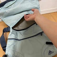 美品！adidas アディダスショルダーバッグボディバック紺水色青ブルーネイビーの画像