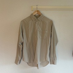 《GLOBAL WORK》ナチュラルコットンシャツ ベージュ S...