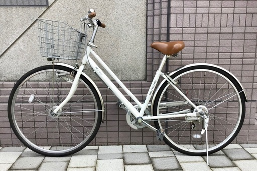 マルキン TRAFFIC CITY 27 6段変速 オートライト　シティサイクル　自転車　東京　白色　三鷹市　武蔵野市　仙川