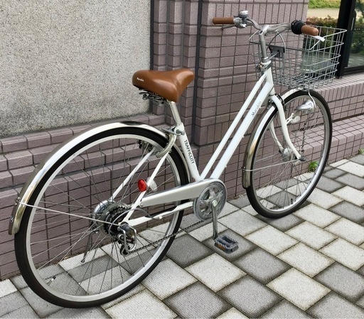 マルキン TRAFFIC CITY 27 6段変速 オートライト　シティサイクル　自転車　東京　白色　三鷹市　武蔵野市　仙川