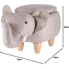 ★美品★アニマルスツール 収納スツール ゾウ 高さ36cm 動物...