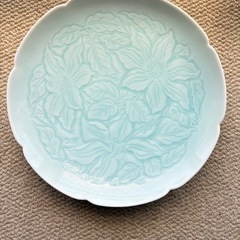 大皿 青白磁 入選作品「潯陽」