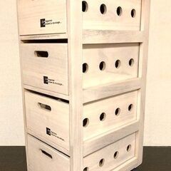 ◆山善・野菜ストッカーワゴン SYS-8030(WW)(YAMA...