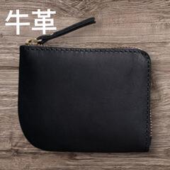 【新品未使用】ミニ財布　小銭入れ　本革製品ブラックプレゼントシンプル