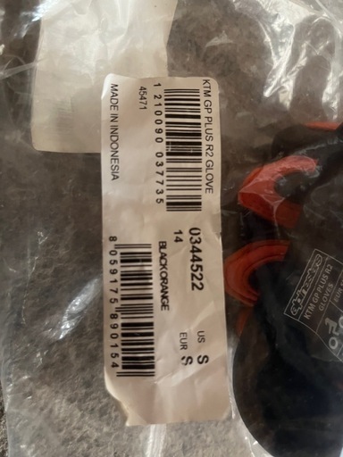 バイク用グローブ　KTM Sサイズ