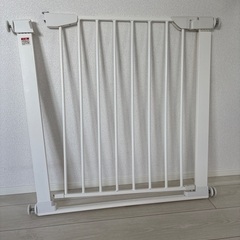のゲン【実用新案登録】ベビーゲート 拡張フレーム付き バリアフリー オートクローズ ホワイトの画像