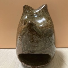 陶芸　フクロウ　灯篭？の画像