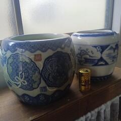 火鉢２点まとめて美品