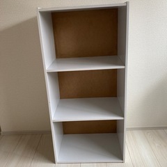棚　カラーボックス　3段　白
