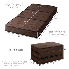 コイルマットレス　3分割の画像