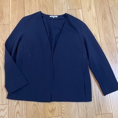 23区 ノーカラージャケット ネイビー 38 春夏 美品