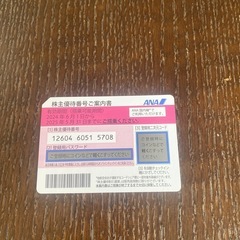 ANAグループ株主優待券の画像