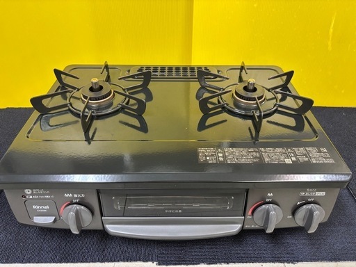 z10 状態良好！ Rinnai CH35BK LPガス用 ガスコンロ 二口 グリル未使用 簡易清掃