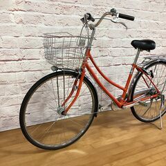 【大人用】整備済中古自転車 ブリヂストン 27型ロングティーンW型  オレンジ色 <自転車のオオムラ 静岡店>の画像