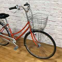 【大人用】整備済中古自転車 ブリヂストン 27型ロングティーンW型  オレンジ色 <自転車のオオムラ 静岡店>の画像