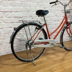 【大人用】整備済中古自転車 ブリヂストン 27型ロングティーンW型  オレンジ色 <自転車のオオムラ 静岡店>の画像