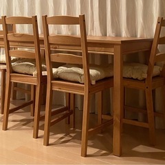 IKEAダイニングテーブル＋椅子セット
