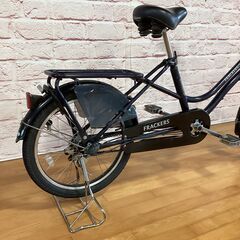 【大人用】整備済中古自転車 丸石 20型ココッティ 子供乗せ対応・たくさん荷物が積める 紺色  <自転車のオオムラ 静岡店>の画像