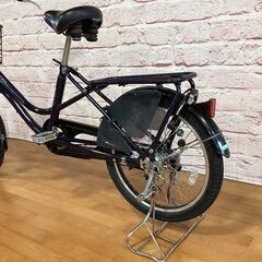 【大人用】整備済中古自転車 丸石 20型ココッティ 子供乗せ対応・たくさん荷物が積める 紺色  <自転車のオオムラ 静岡店>の画像