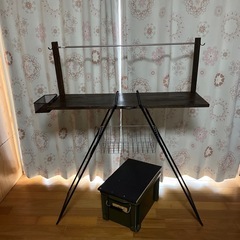 中古品キャンプ用ラック&収納箱